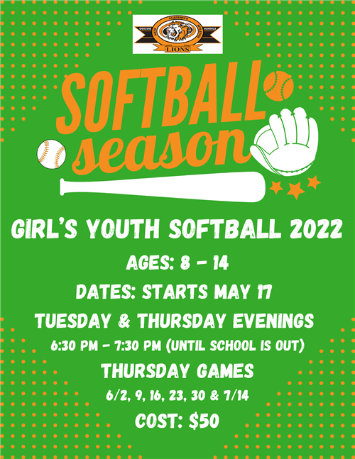 Youth Girl's Softball